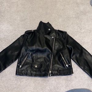Black leather jacket